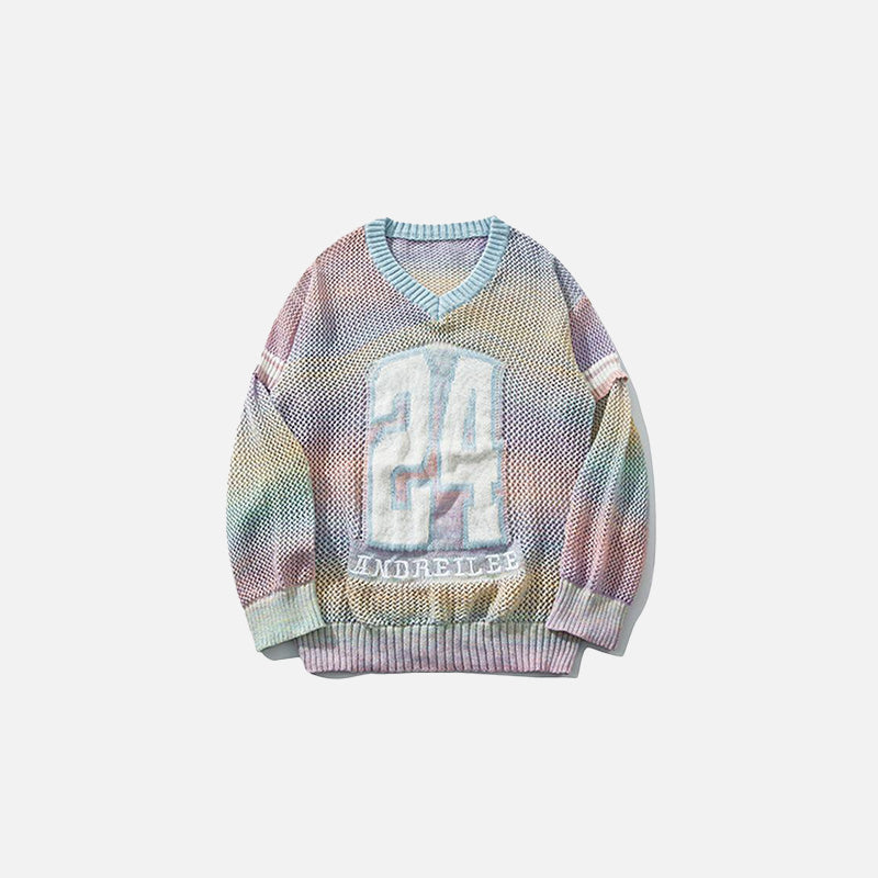 Sporty Knitted Neon Sweater