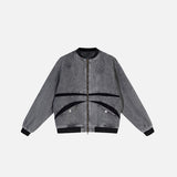 Y2k Washed Denim Stitching Jacket