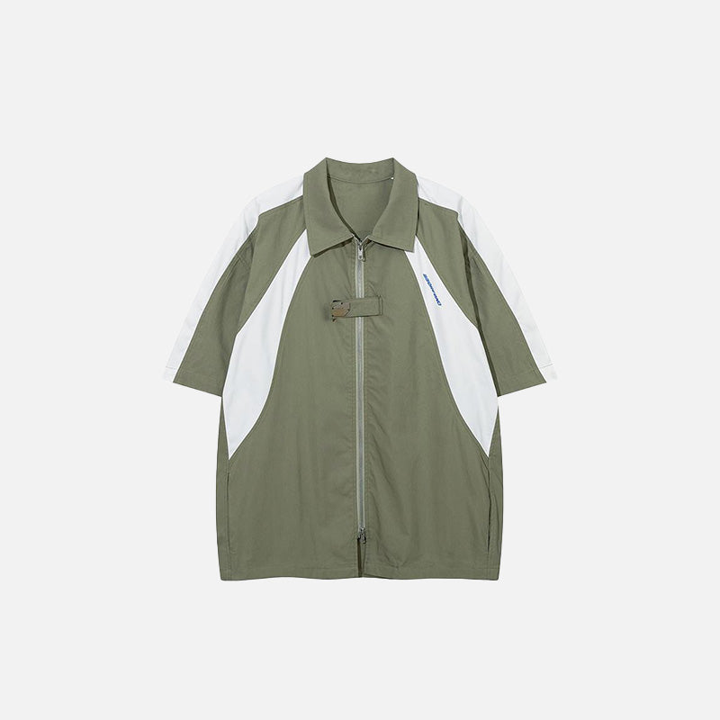 Chemise oversize bicolore
