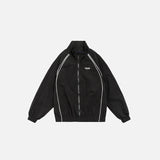 Vintage Striped Windbreaker Jacket