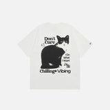 T-Shirt mit gruseliger Katzengrafik