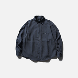 Chemise décontractée à rayures en seersucker à manches longues