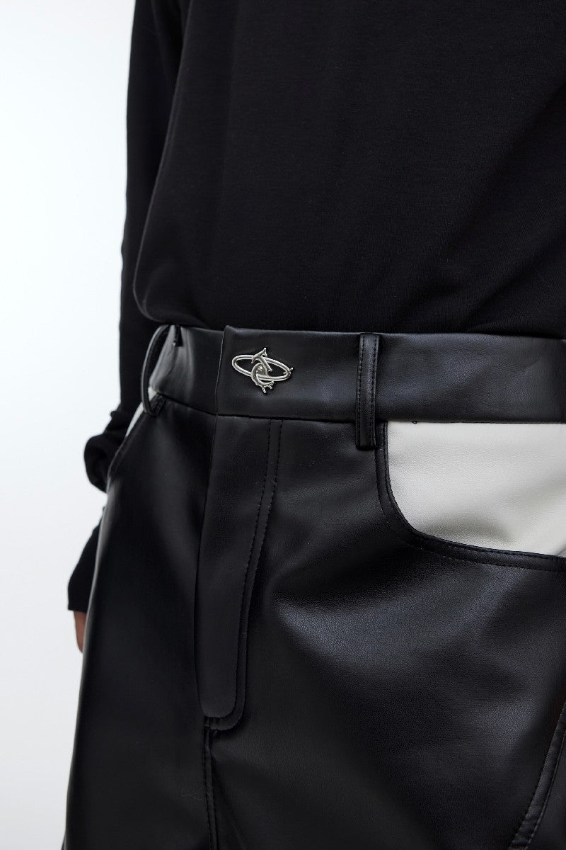 Riemen PU-Lederhose 