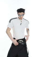 Gestreiftes Logo-T-Shirt 