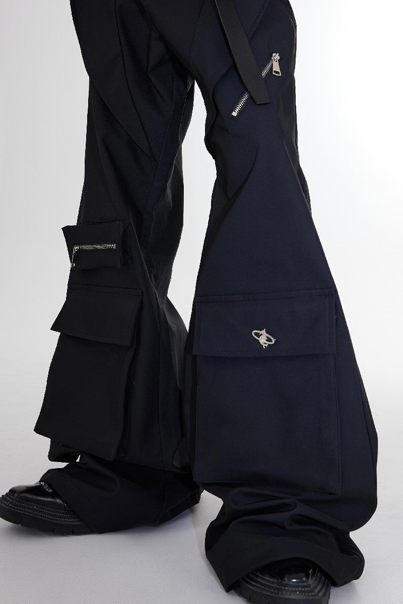 Schlaghose mit mehreren Taschen 