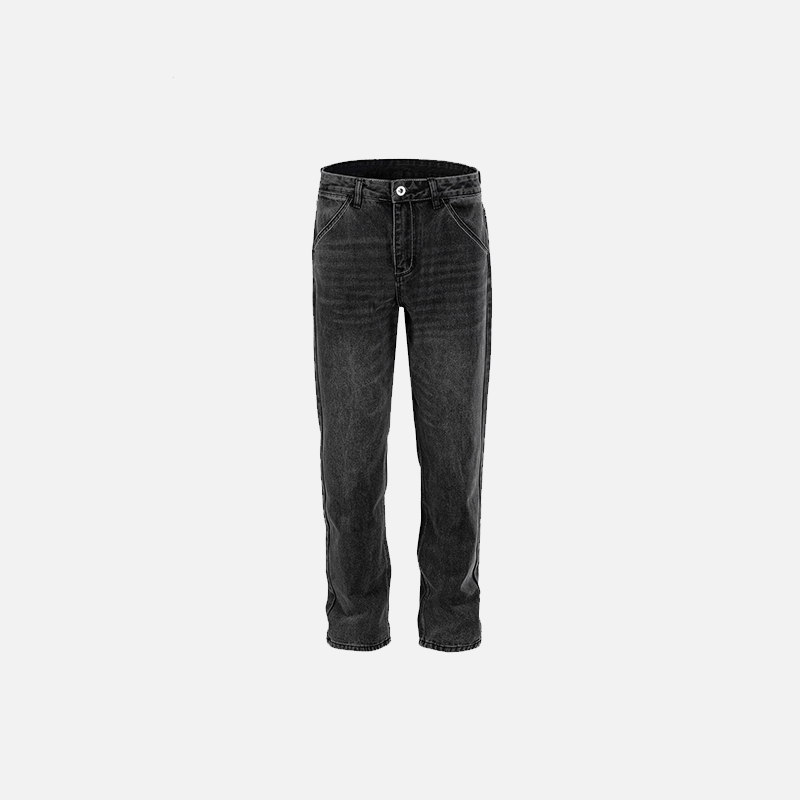 Dunkel gewaschene Jeans mit lockerer Passform