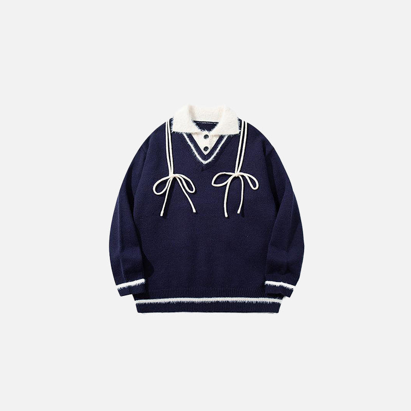 Vintage Drawstring Oversized Sweater