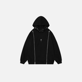Streetwear Autumn Loose Sense Zip-Up Hoodie