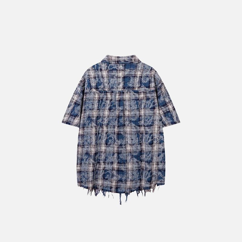 Chemise à carreaux vintage déchirée