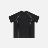 Locker geschnittenes Patchwork-Oversize-T-Shirt