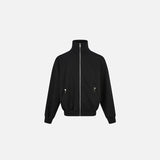 High-Collar Zippered Jacket