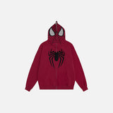Y2Kジップアップスパイダーマスクパーカー