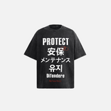 Lockeres T-Shirt mit chinesischem Aufdruck