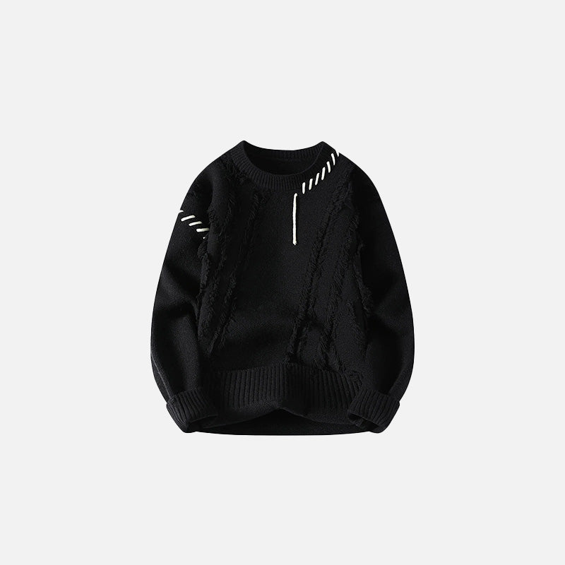 Y2K Ripped Stitch Sweater