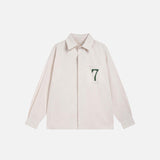 Loose Number Seven Print Shirt