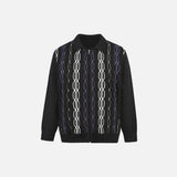 Cable Knit Zip-Up Sweater