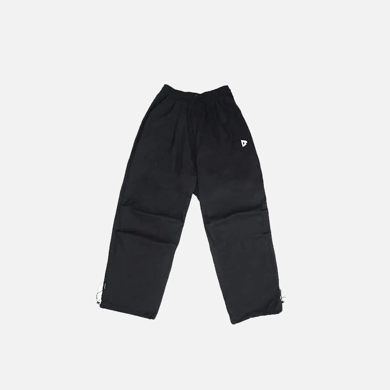 Elastic-waist Baggy Pants