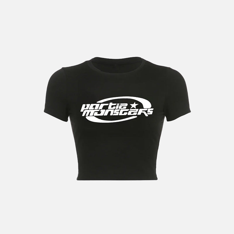 Crop top femme Y2K
