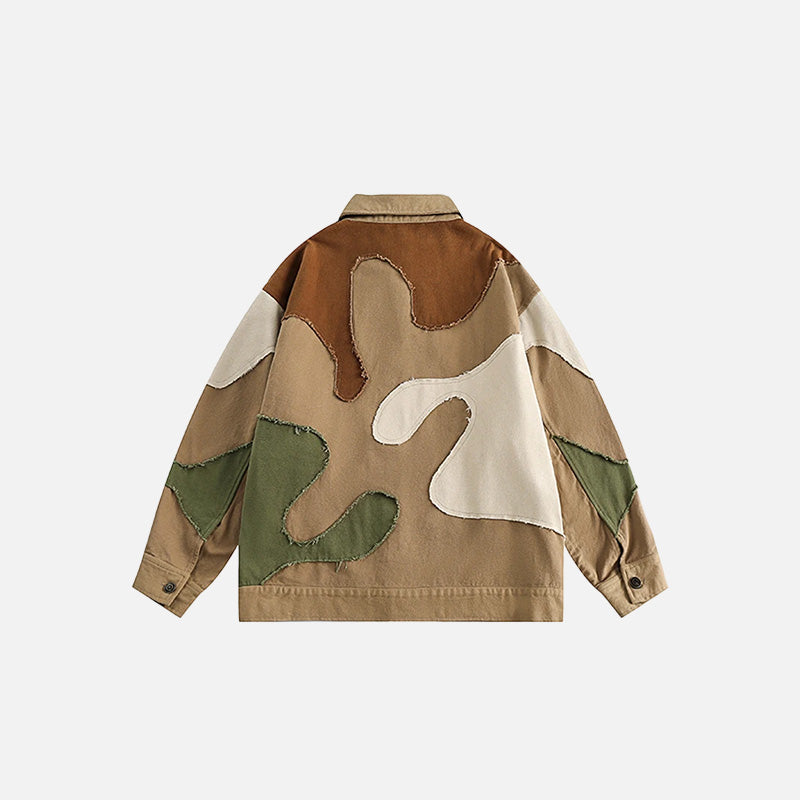 Vintage Color Block Jacke