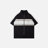 Sports Loose Polo Zip-up Shirt