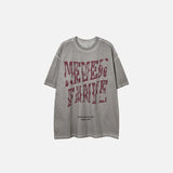 Oversized-T-Shirt mit Buchstabenprint, gewaschen