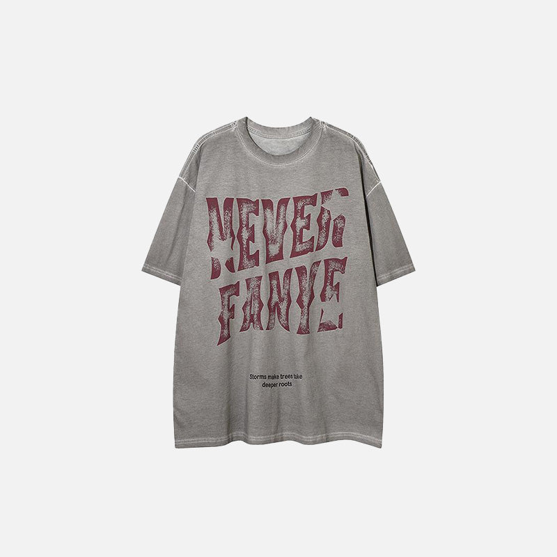 Oversized-T-Shirt mit Buchstabenprint, gewaschen