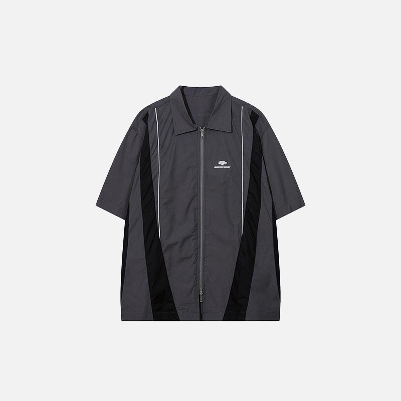Chemise zippée bicolore