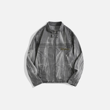 Versatile Streetwear Distressed Tie Dye Denim Jacket