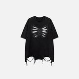 Y2k Loose Butterfly Ripped T-shirt