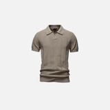 Polo en maille rayée respirante