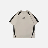 Y2K Embroidery Patchwork Sports T-shirt