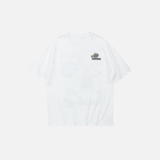 和風漢字グラフィックプリント半袖Tシャツ