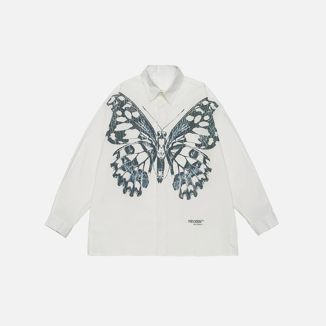 Stilvolles, lässiges Langarmshirt mit Schmetterlingsprint für Damen