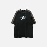 Y2K Retro Patchwork Sports T-shirt