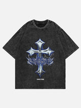 Acid Wash Cross T-Shirt
