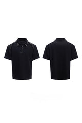 Polo mit Metallbesatz und Nieten 