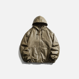 Veste en cuir PU ample et décontractée de style streetwear