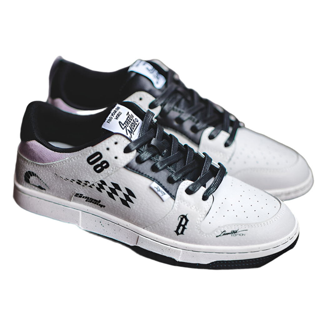 Racing Graphic Low-Top Skate Sneakers