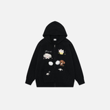 Y2K Cozy Cartoon Jacquard Knit Sweatshirt