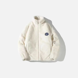 Parka d'hiver à imprimé tie-dye et fausse fourrure