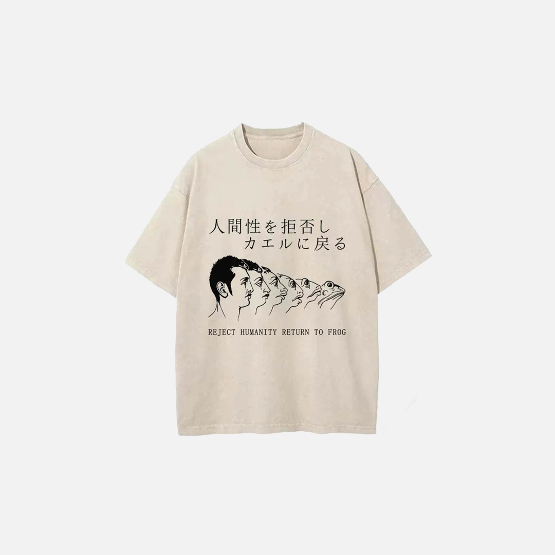 フロッグウォッシュドクルーネックTシャツ