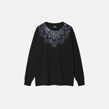 Ethnic Print Loose Fit Long Sleeve Sweatshirt