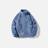 Parka d'hiver à imprimé tie-dye et fausse fourrure