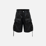 Vielseitige, schwarze taktische Cargo-Shorts mit mehreren Taschen