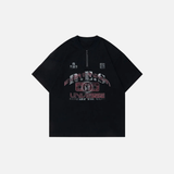 Bold Graphic Oversized Punk Gothic Short Sleeve T-Shirt
