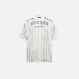 T-shirt streetwear à imprimé lettres délavé