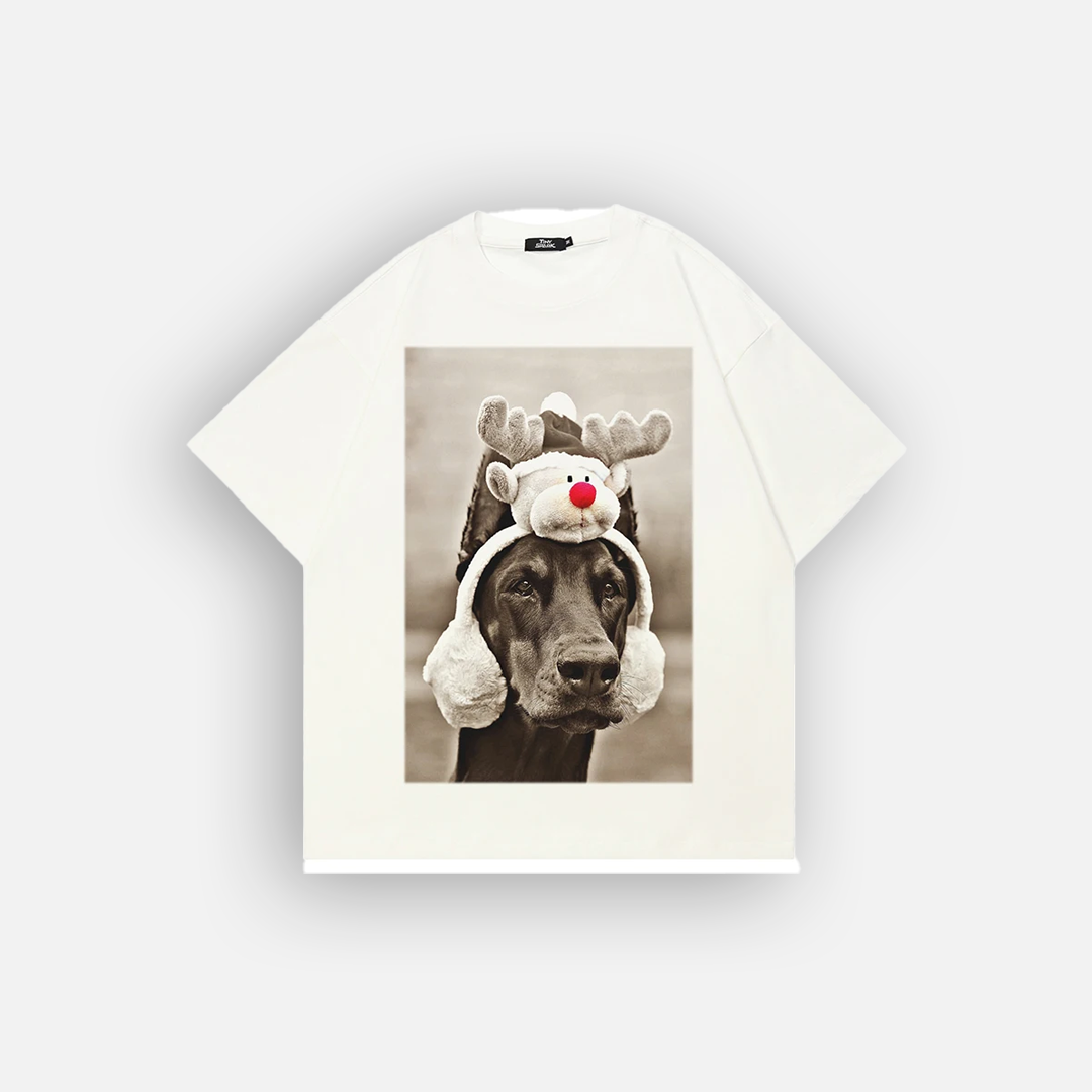 面白いドーベルマン犬のグラフィックTシャツ