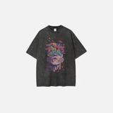 フローラルグラフィックプリント メンズTシャツ