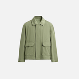 Lässige grüne Cargojacke im Y2K-Stil mit lockerer Passform