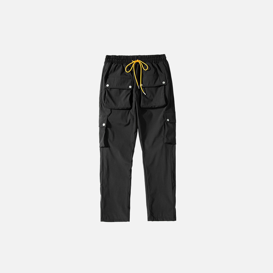 Pantalon cargo à boutons croisés sur le côté